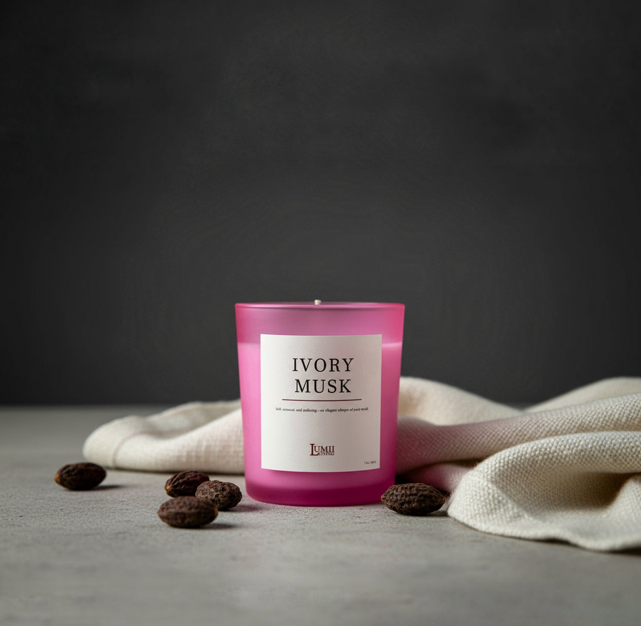 Pink Frosted Jar Candle | Signature collection - Premium Scented soy wax candle (Medium)