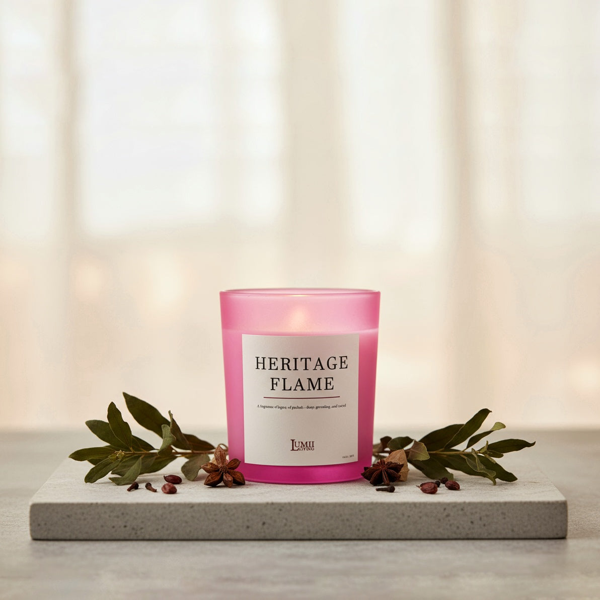 Pink Frosted Jar Candle | Signature collection - Premium Scented soy wax candle (Medium)