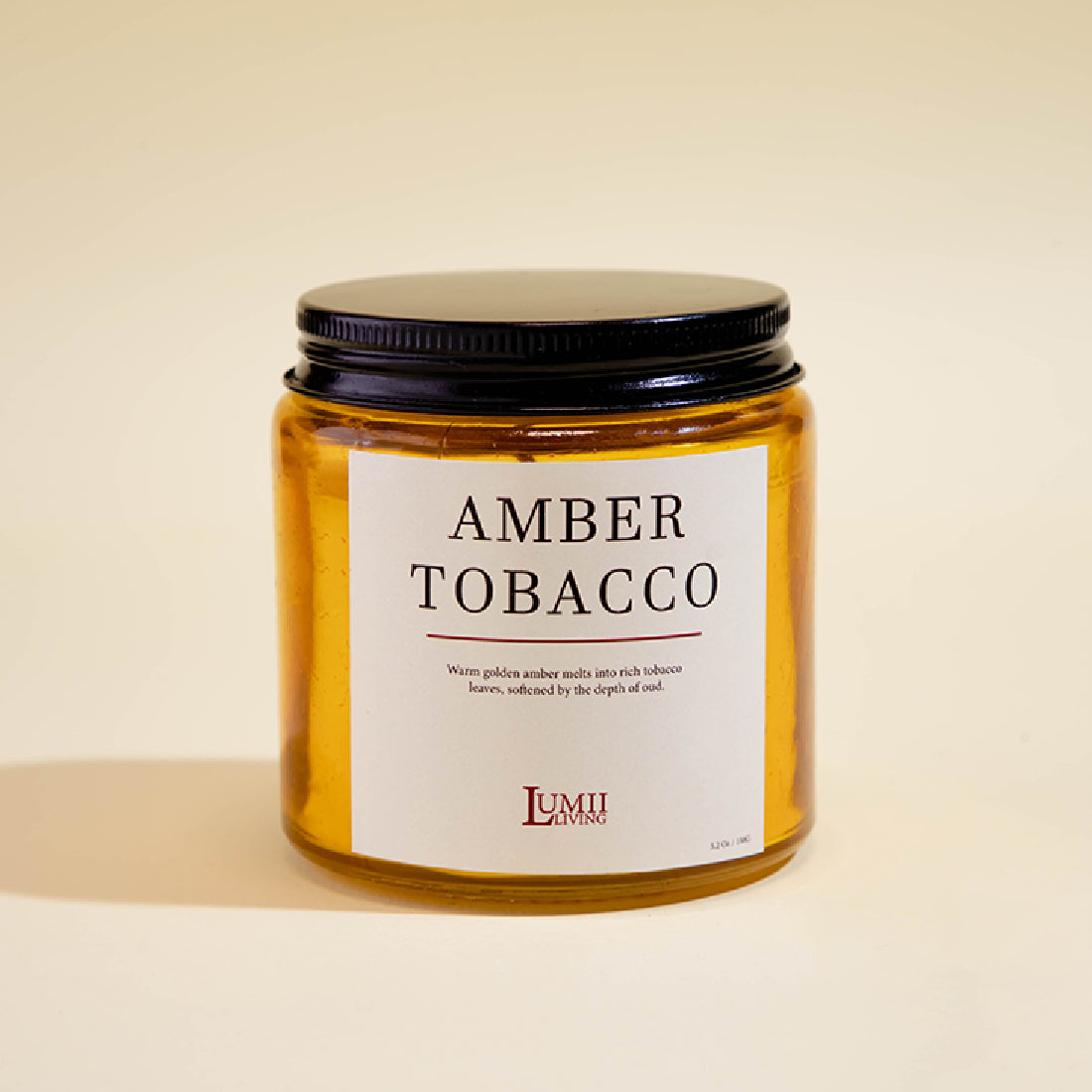 Golden Amber jar Candle | Signature collection - Premium Scented soy wax candle (Medium)