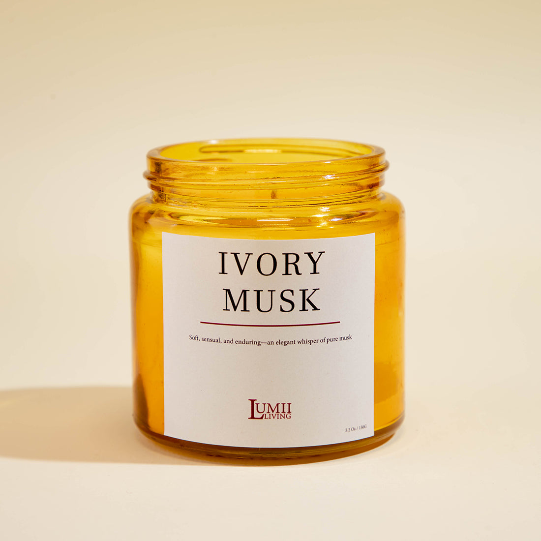 Golden Amber jar Candle | Signature collection - Premium Scented soy wax candle (Medium)