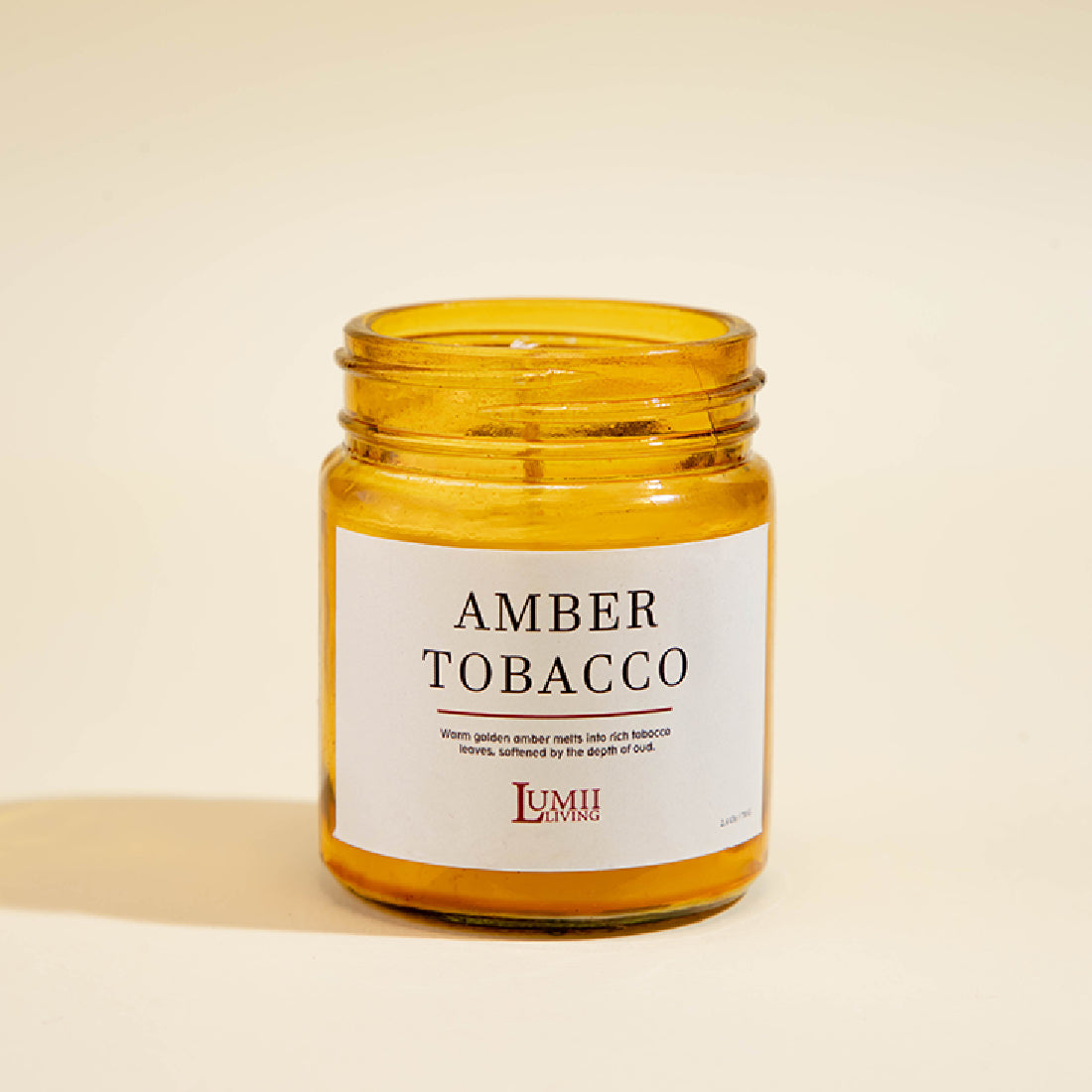 Golden Amber jar Candle | Signature collection - Premium Scented soy wax candle (Small)