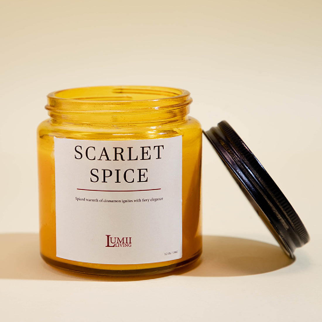 Golden Amber jar Candle | Signature collection - Premium Scented soy wax candle (Medium)
