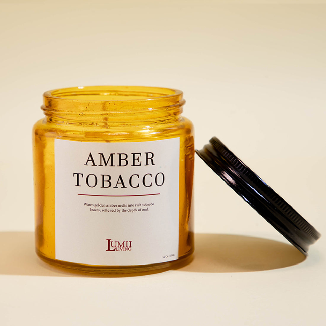 Golden Amber jar Candle | Signature collection - Premium Scented soy wax candle (Medium)