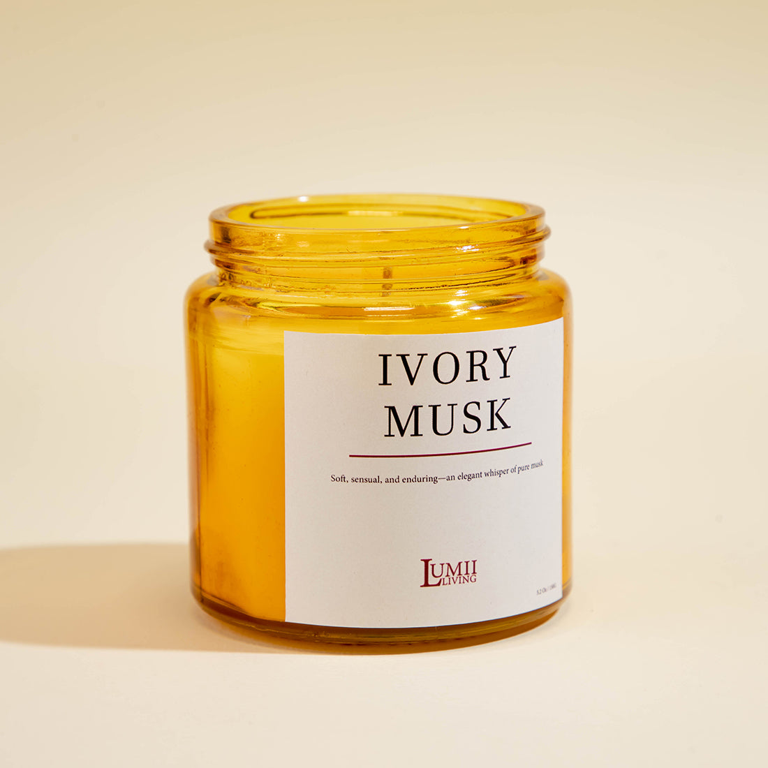 Golden Amber jar Candle | Signature collection - Premium Scented soy wax candle (Medium)
