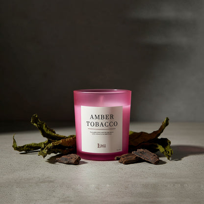 Pink Frosted Jar Candle | Signature collection - Premium Scented soy wax candle (Medium)