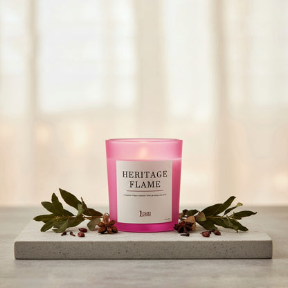 Pink Frosted Jar Candle | Signature collection - Premium Scented soy wax candle (Medium)