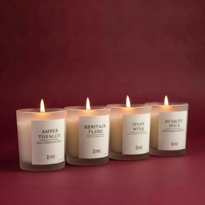 Shot White Frosted Jar Candle (Pack of 4) | Signature collection - Premium Scented soy wax candle(Small)